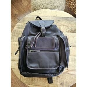 Clava Chestnut Brown Leather Multicompartment Backpack Pockets Travel Career